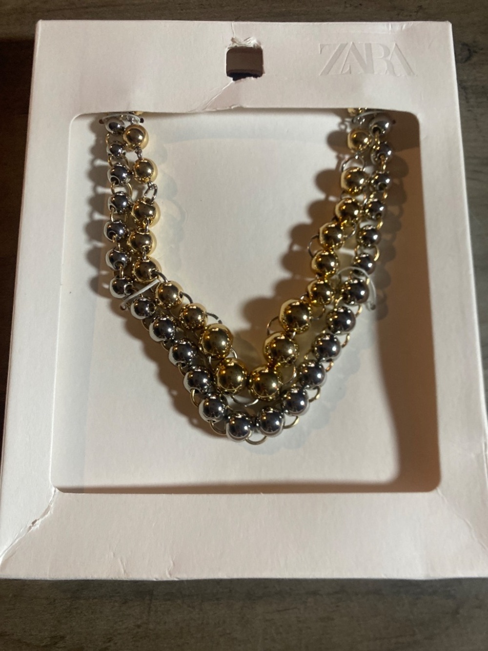 NWT Zara Set of 2 Combination Ball Necklaces - Picture 4 of 8